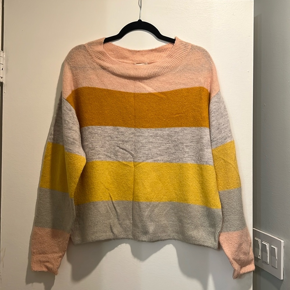 Colorful Striped Knit Sweater